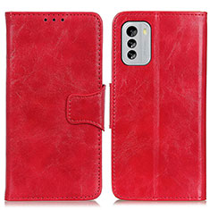 Funda de Cuero Cartera con Soporte Carcasa M02L para Nokia G60 5G Rojo