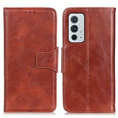 Funda de Cuero Cartera con Soporte Carcasa M02L para OnePlus 9RT 5G Marron