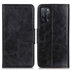 Funda de Cuero Cartera con Soporte Carcasa M02L para Oppo A53s 5G Negro