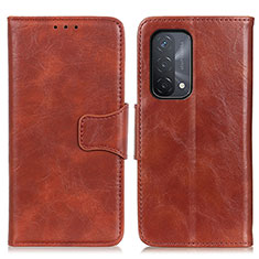 Funda de Cuero Cartera con Soporte Carcasa M02L para Oppo A54 5G Marron