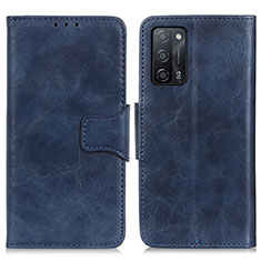 Funda de Cuero Cartera con Soporte Carcasa M02L para Oppo A55 5G Azul