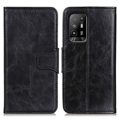 Funda de Cuero Cartera con Soporte Carcasa M02L para Oppo A94 5G Negro