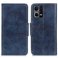 Funda de Cuero Cartera con Soporte Carcasa M02L para Oppo F21 Pro 4G Azul