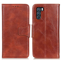 Funda de Cuero Cartera con Soporte Carcasa M02L para Oppo K9 Pro 5G Marron