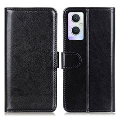 Funda de Cuero Cartera con Soporte Carcasa M02L para Oppo Reno7 Lite 5G Negro