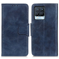 Funda de Cuero Cartera con Soporte Carcasa M02L para Realme 8 4G Azul