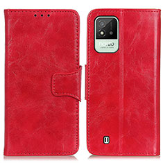 Funda de Cuero Cartera con Soporte Carcasa M02L para Realme C11 (2021) Rojo