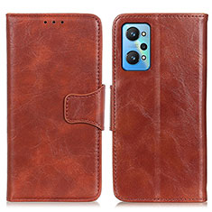 Funda de Cuero Cartera con Soporte Carcasa M02L para Realme Q5 Pro 5G Marron