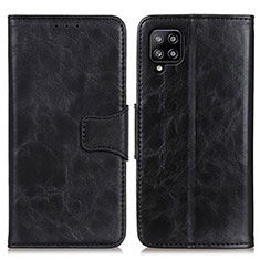 Funda de Cuero Cartera con Soporte Carcasa M02L para Samsung Galaxy A22 4G Negro