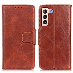 Funda de Cuero Cartera con Soporte Carcasa M02L para Samsung Galaxy S21 FE 5G Marron