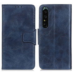 Funda de Cuero Cartera con Soporte Carcasa M02L para Sony Xperia 1 IV SO-51C Azul