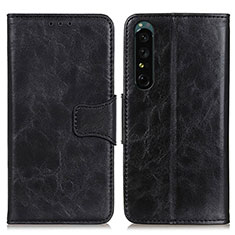 Funda de Cuero Cartera con Soporte Carcasa M02L para Sony Xperia 1 IV SO-51C Negro