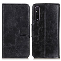 Funda de Cuero Cartera con Soporte Carcasa M02L para Sony Xperia 1 V Negro