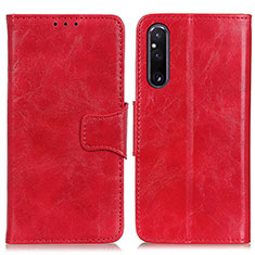 Funda de Cuero Cartera con Soporte Carcasa M02L para Sony Xperia 1 V Rojo