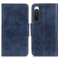 Funda de Cuero Cartera con Soporte Carcasa M02L para Sony Xperia 10 IV Azul