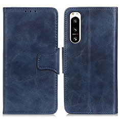 Funda de Cuero Cartera con Soporte Carcasa M02L para Sony Xperia 5 IV Azul