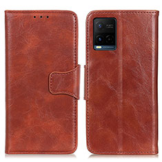 Funda de Cuero Cartera con Soporte Carcasa M02L para Vivo Y21t Marron