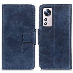 Funda de Cuero Cartera con Soporte Carcasa M02L para Xiaomi Mi 12 5G Azul