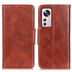 Funda de Cuero Cartera con Soporte Carcasa M02L para Xiaomi Mi 12 5G Marron