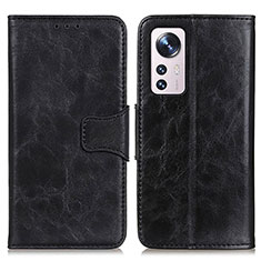 Funda de Cuero Cartera con Soporte Carcasa M02L para Xiaomi Mi 12 5G Negro