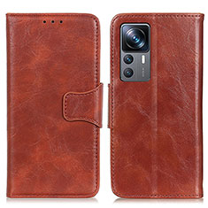 Funda de Cuero Cartera con Soporte Carcasa M02L para Xiaomi Mi 12T 5G Marron