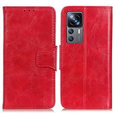 Funda de Cuero Cartera con Soporte Carcasa M02L para Xiaomi Mi 12T 5G Rojo