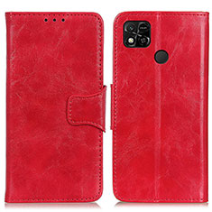 Funda de Cuero Cartera con Soporte Carcasa M02L para Xiaomi POCO C3 Rojo