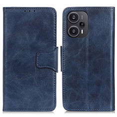 Funda de Cuero Cartera con Soporte Carcasa M02L para Xiaomi Poco F5 5G Azul