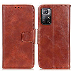 Funda de Cuero Cartera con Soporte Carcasa M02L para Xiaomi Poco M4 Pro 5G Marron