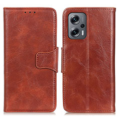 Funda de Cuero Cartera con Soporte Carcasa M02L para Xiaomi Poco X4 GT 5G Marron