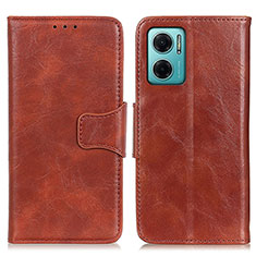 Funda de Cuero Cartera con Soporte Carcasa M02L para Xiaomi Redmi 10 5G Marron