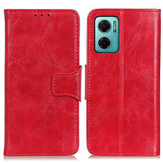 Funda de Cuero Cartera con Soporte Carcasa M02L para Xiaomi Redmi 10 5G Rojo