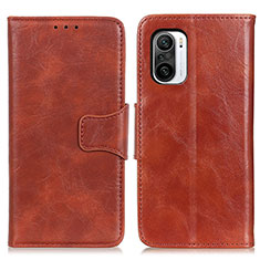 Funda de Cuero Cartera con Soporte Carcasa M02L para Xiaomi Redmi K40 Pro 5G Marron