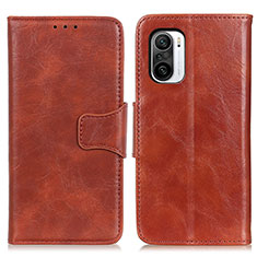 Funda de Cuero Cartera con Soporte Carcasa M02L para Xiaomi Redmi K40 Pro+ Plus 5G Marron