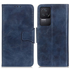 Funda de Cuero Cartera con Soporte Carcasa M02L para Xiaomi Redmi K50 5G Azul