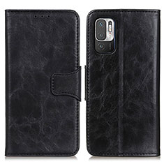 Funda de Cuero Cartera con Soporte Carcasa M02L para Xiaomi Redmi Note 10 5G Negro