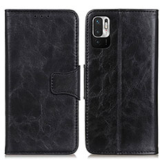 Funda de Cuero Cartera con Soporte Carcasa M02L para Xiaomi Redmi Note 10 JE 5G Negro