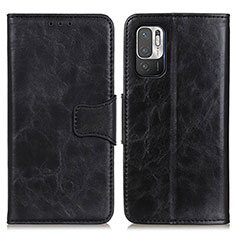 Funda de Cuero Cartera con Soporte Carcasa M02L para Xiaomi Redmi Note 10T 5G Negro