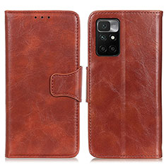 Funda de Cuero Cartera con Soporte Carcasa M02L para Xiaomi Redmi Note 11 4G (2021) Marron