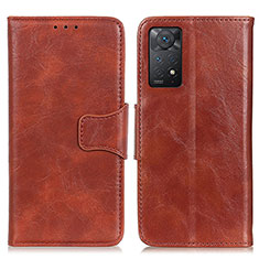 Funda de Cuero Cartera con Soporte Carcasa M02L para Xiaomi Redmi Note 11 Pro 4G Marron