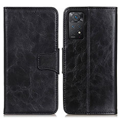 Funda de Cuero Cartera con Soporte Carcasa M02L para Xiaomi Redmi Note 11 Pro 5G Negro