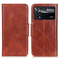 Funda de Cuero Cartera con Soporte Carcasa M02L para Xiaomi Redmi Note 11E Pro 5G Marron