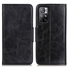 Funda de Cuero Cartera con Soporte Carcasa M02L para Xiaomi Redmi Note 11S 5G Negro