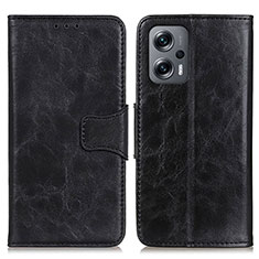 Funda de Cuero Cartera con Soporte Carcasa M02L para Xiaomi Redmi Note 11T Pro 5G Negro