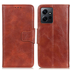 Funda de Cuero Cartera con Soporte Carcasa M02L para Xiaomi Redmi Note 12 4G Marron