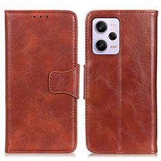 Funda de Cuero Cartera con Soporte Carcasa M02L para Xiaomi Redmi Note 12 Pro 5G Marron