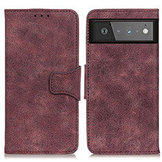 Funda de Cuero Cartera con Soporte Carcasa M03L para Google Pixel 6 5G Morado