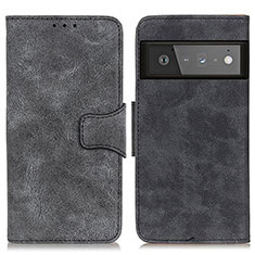 Funda de Cuero Cartera con Soporte Carcasa M03L para Google Pixel 6 Pro 5G Negro