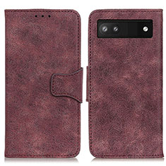 Funda de Cuero Cartera con Soporte Carcasa M03L para Google Pixel 6a 5G Morado