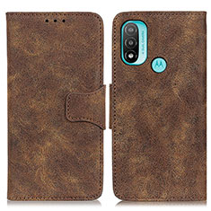 Funda de Cuero Cartera con Soporte Carcasa M03L para Motorola Moto E30 Marron